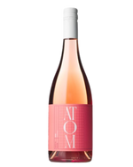 Atom Rose with vibrant pink label and white writing 