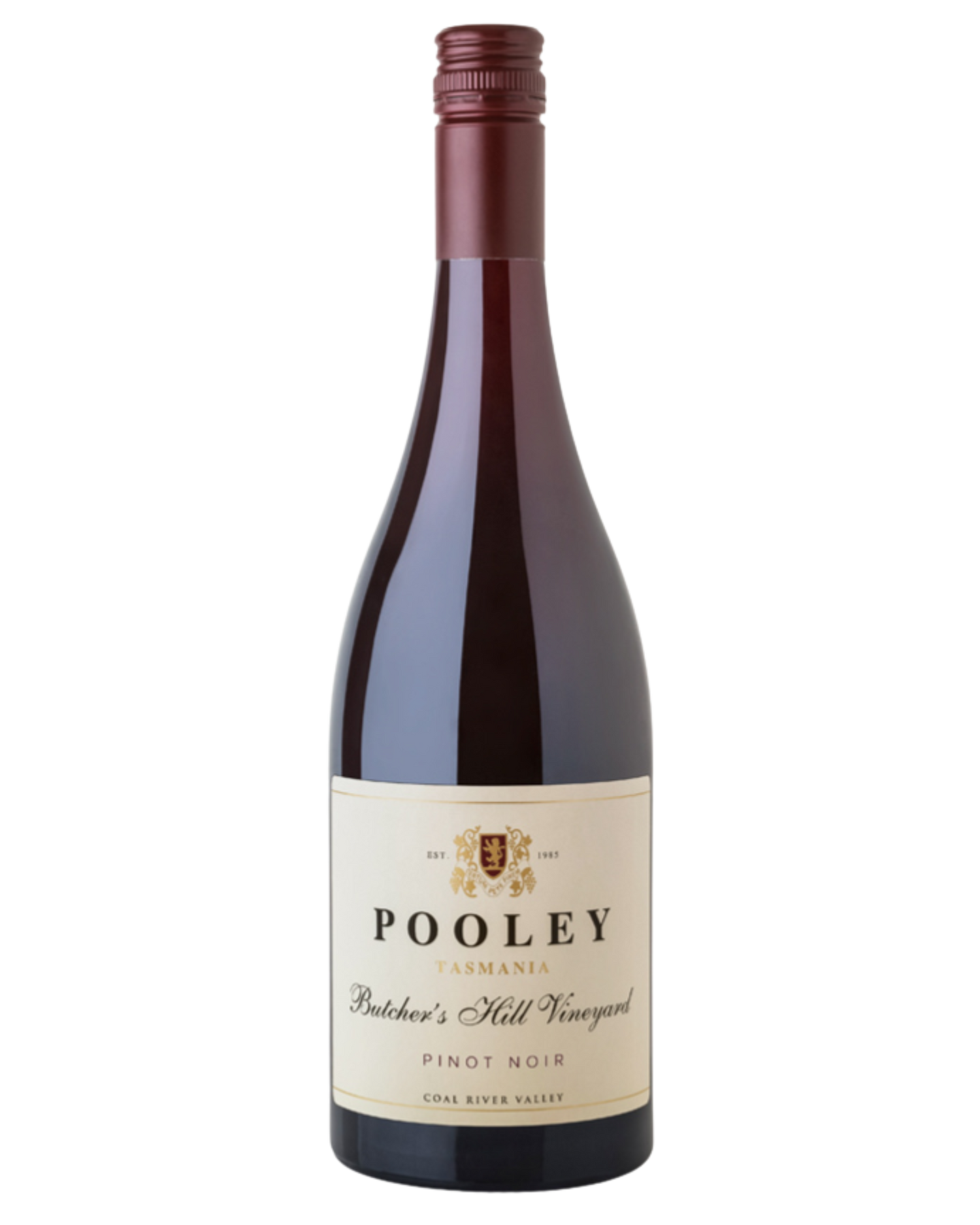 Pooley Bucthers Hill Pinot noir with white label and black writing 