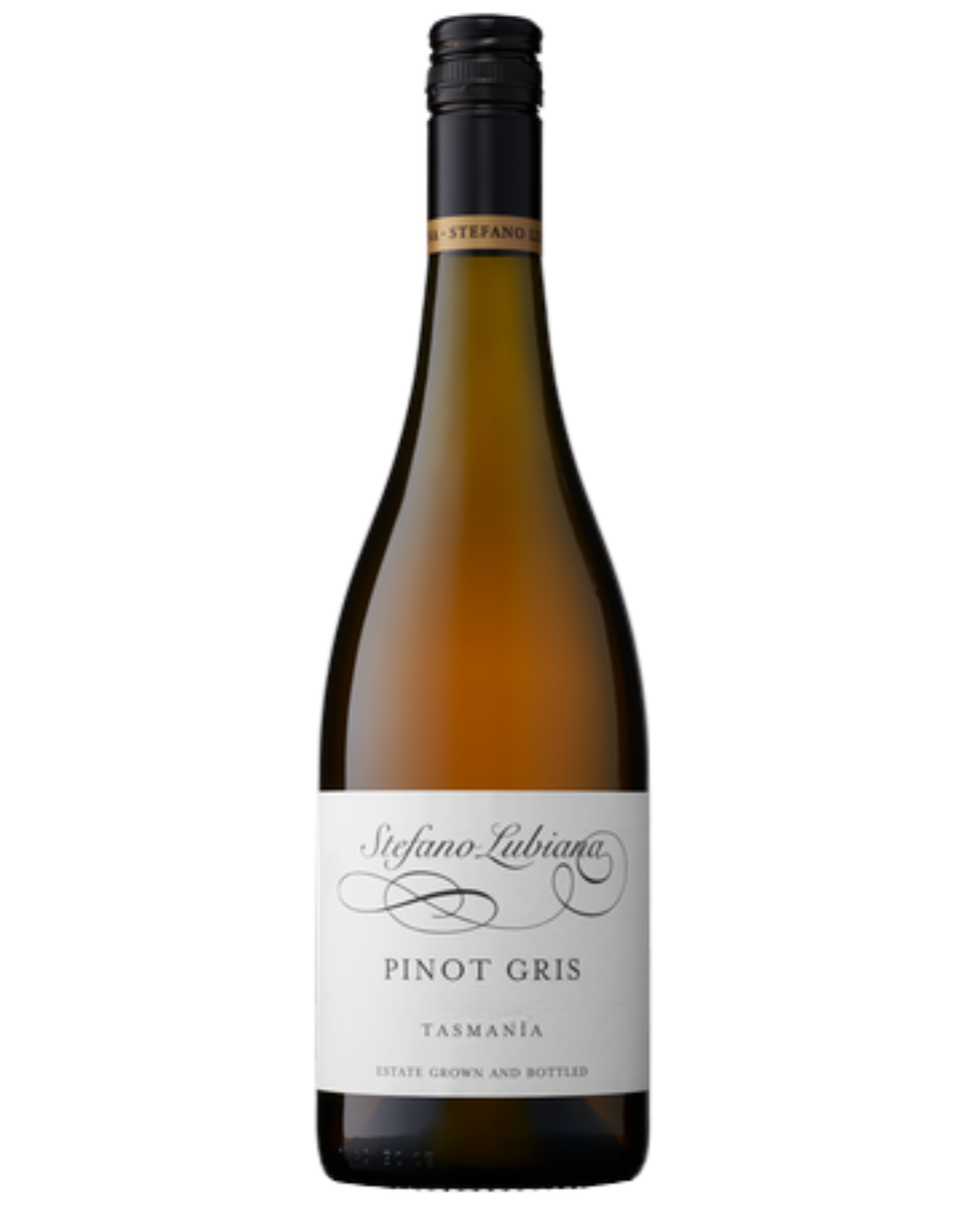 Stefano Lebiana Pinot Gris Tasmania with a white label and black writting