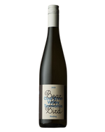 Bear & Bird Riesling with and white background and blue coal river wiritng in the background